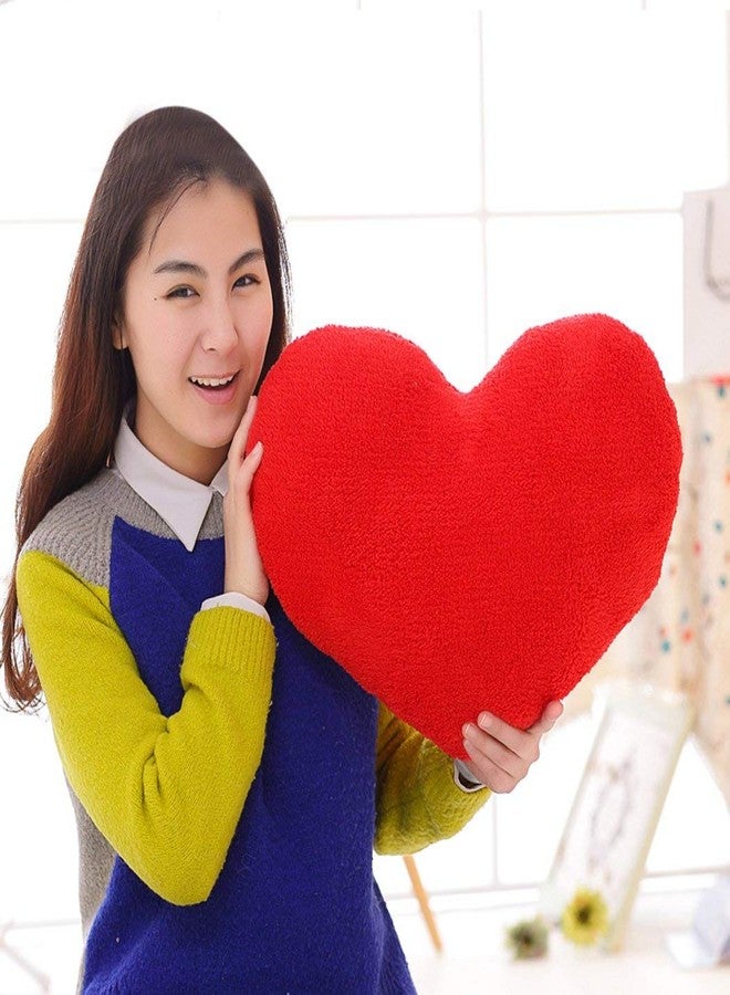 تيكلز وسادة على شكل قلب محشو ناعم، هدية مثالية للأولاد والبنات في ذكرى الزواج وأعياد الميلاد وعيد الحب (الحجم: 35 سم، اللون: أحمر) - Image 2